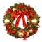 36&#x22; Decorative Collection Cozy Christmas Wreath With Red &#x26; Clear Lights